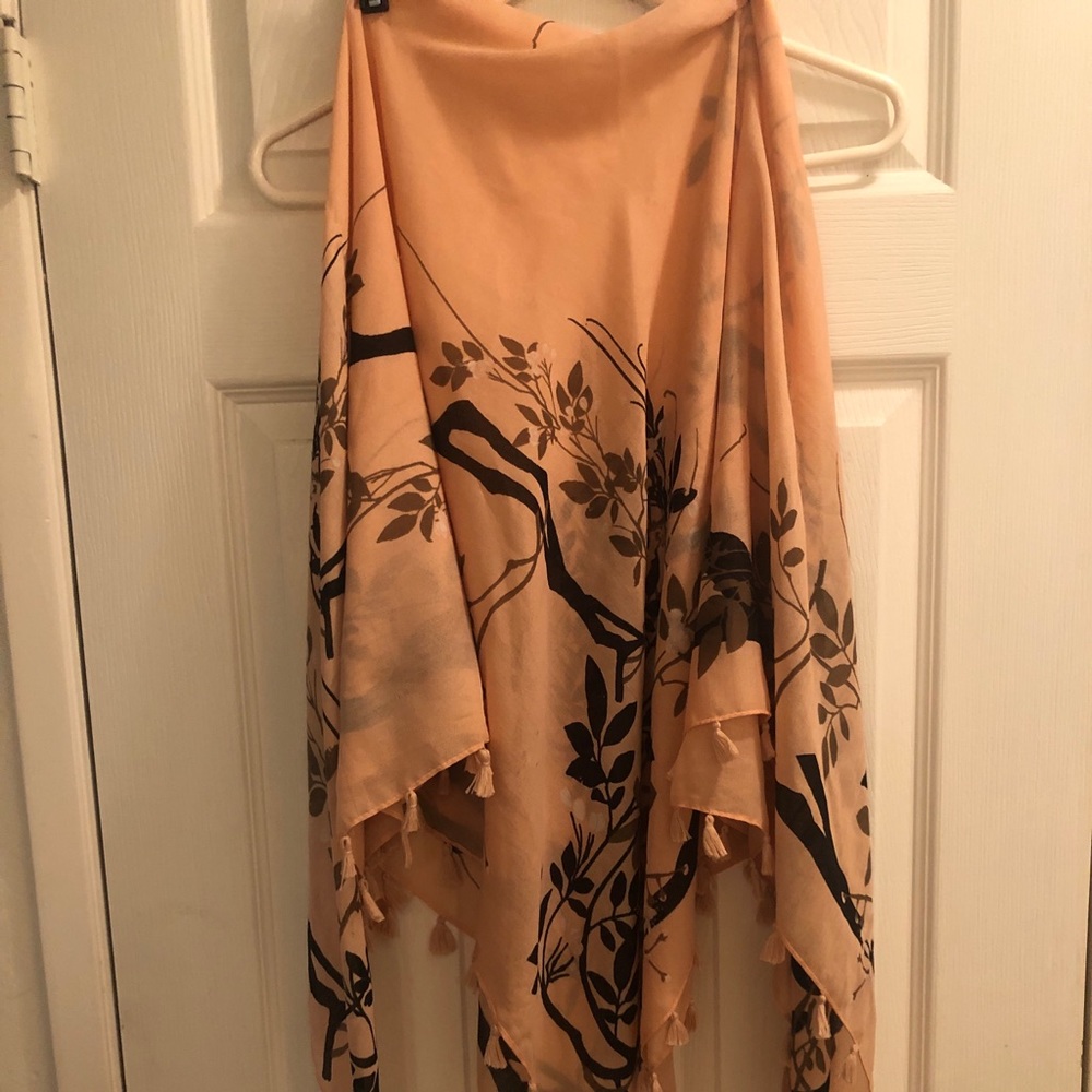 Pink floral scarf